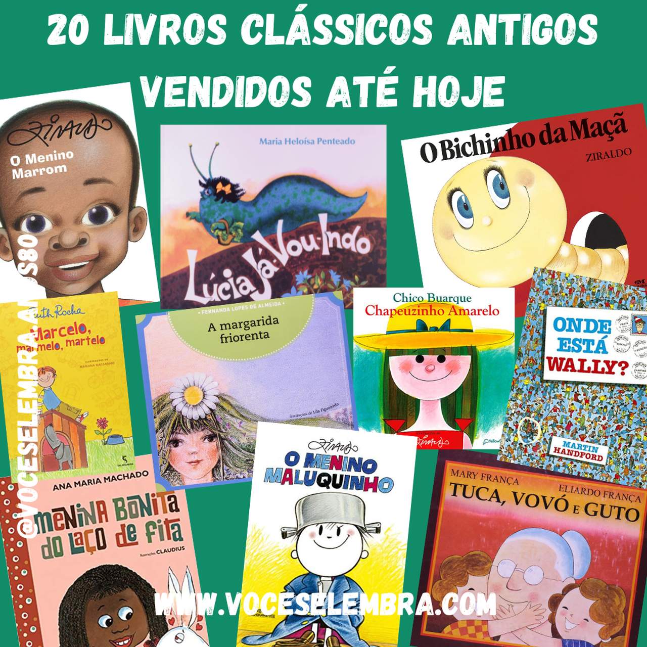 20 livros clássicos dos anos 80 e 90 vendidos até hoje – Você se Lembra